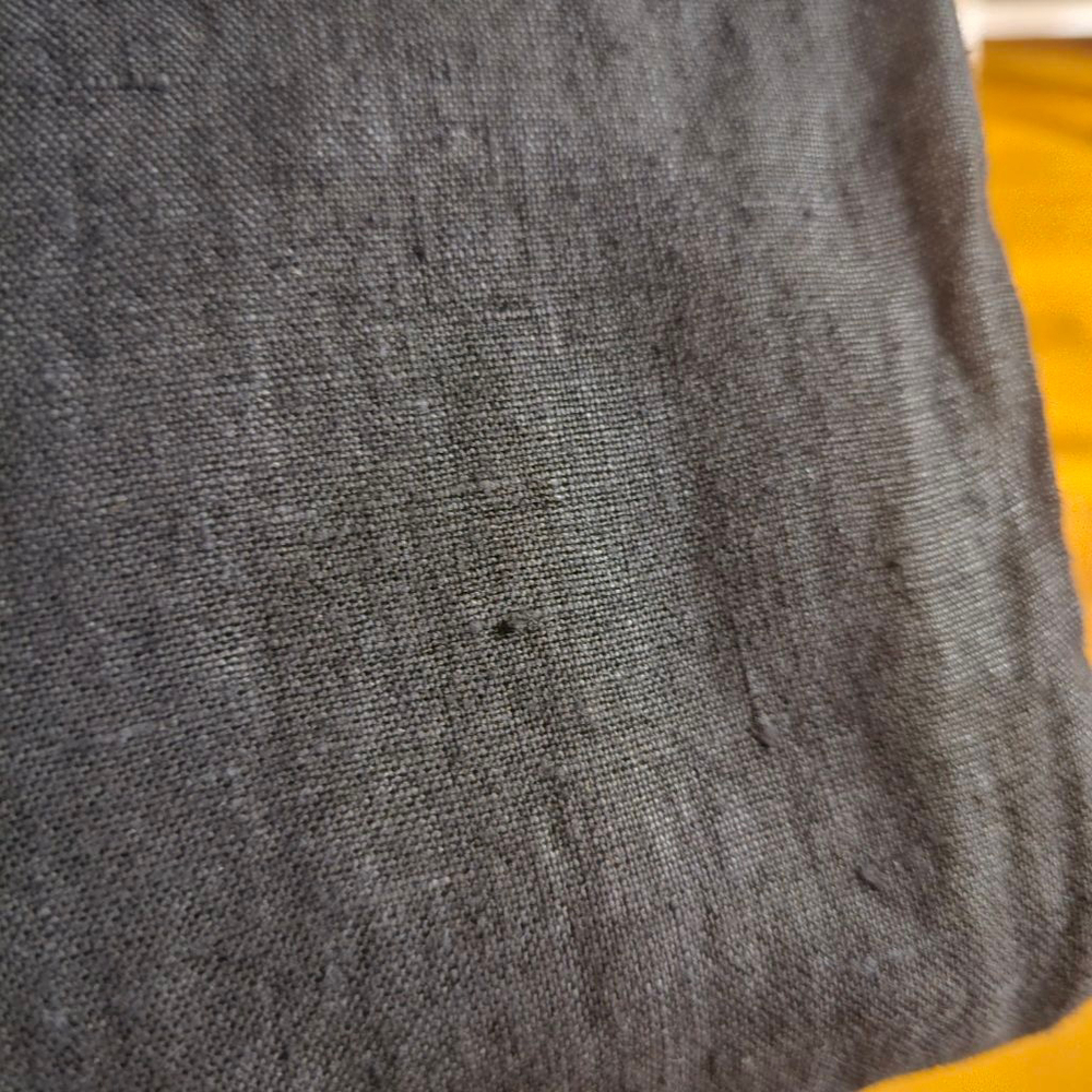 Match Point S.A. Black Linen Cropped Drawstring Pants Size Small - Picture 9 of 9